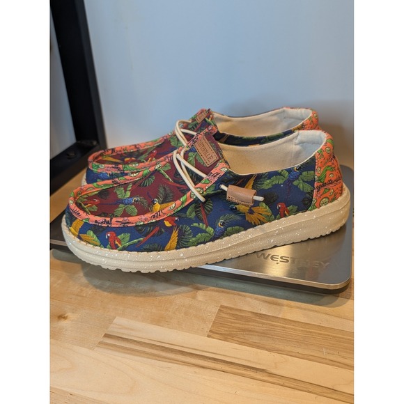 Margaritaville Hey Dude Parrot Print Loafers Comfort Casual Shoes Slip On Sz8 E2 - Picture 3 of 7